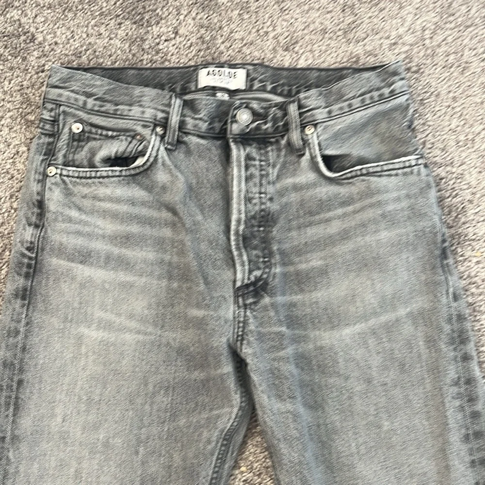 Agolde 90s Mid Rise Loose Fit Gray Wash Jeans Size 28 - Picture 2 of 8